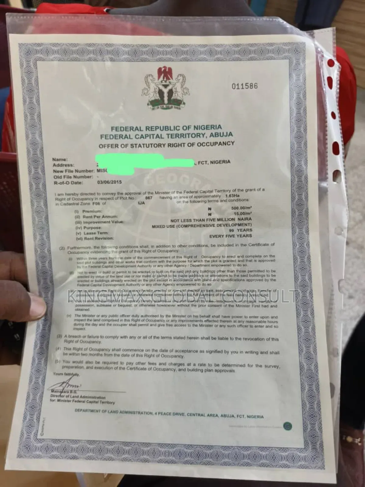 Ija 1.63ha R of O Mixed Use Complehensive Development in Gwarinpa