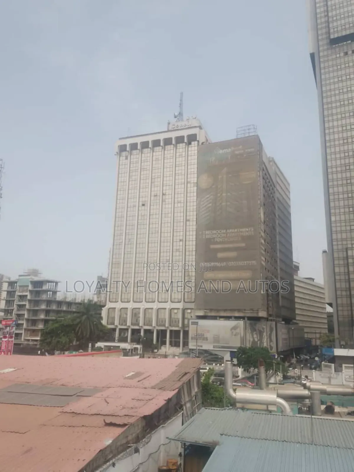 High Rise Commercial Tower of 22 Floors in Marina Lagos Island in Marina