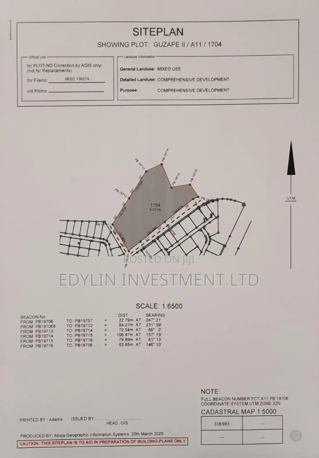 Fcda R of O Mixed Use Land at Guzape 2 in Lugbe District
