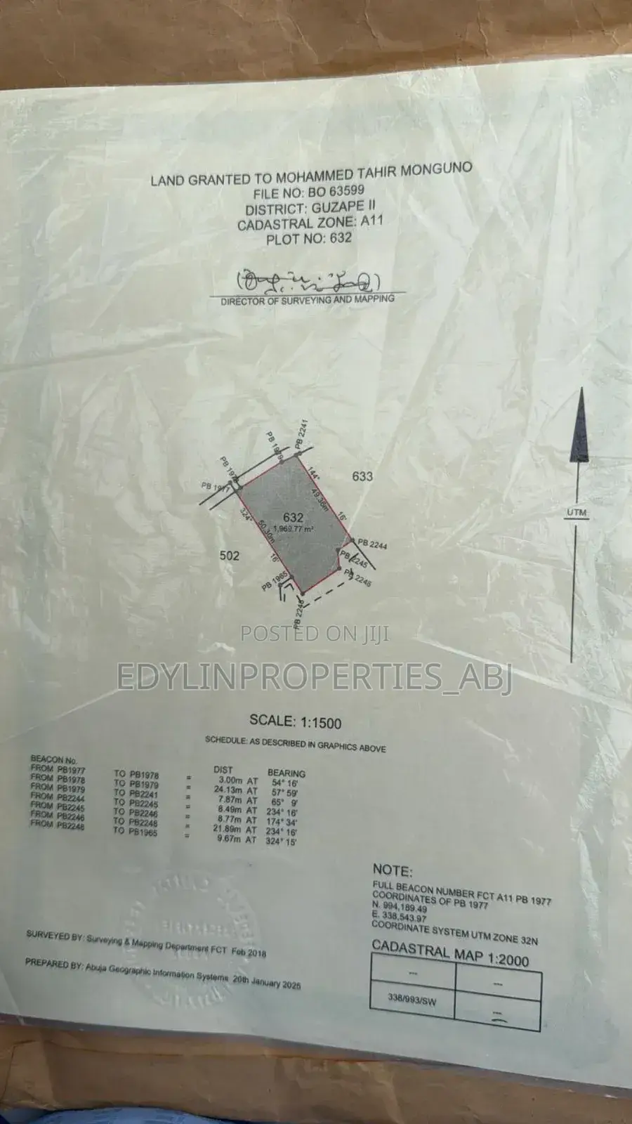 C of O Residential Land at Guzape Iii. FCT Abuja in Guzape District