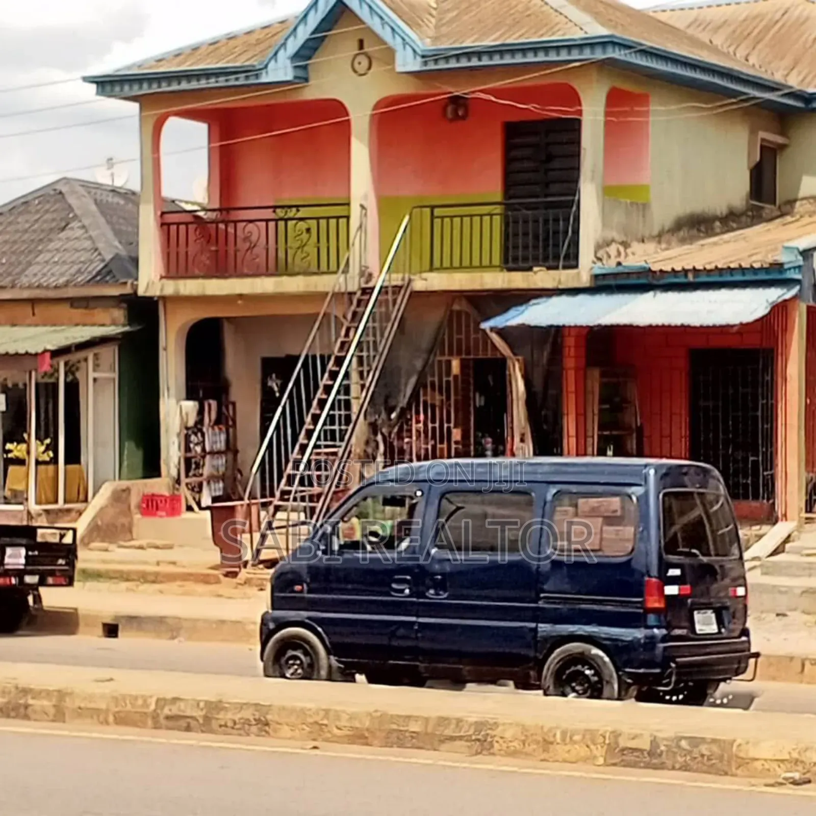 60x58ft With 3shops 2 Mini Flat Facing Ishefun Main Road Ayobo, Lagos in Ayobo
