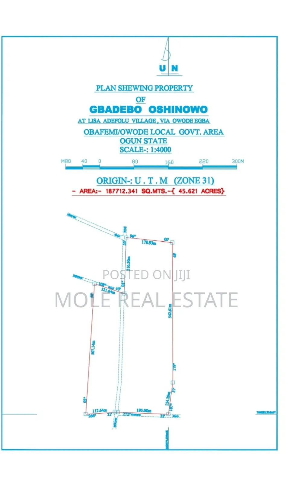 365 Acers of Farm/Industral Land Alapako Foursquare Ogun State in Obafemi-Owode