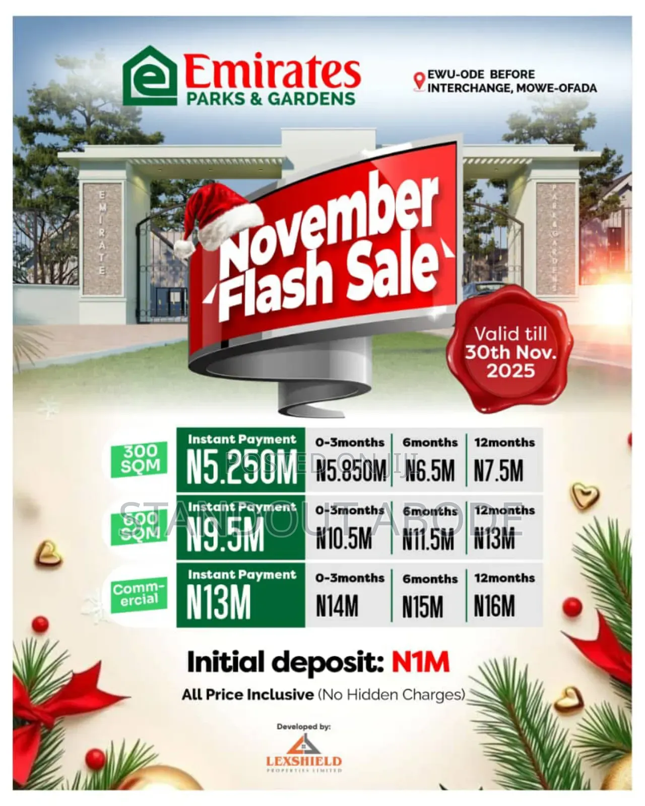 Buy Land in Emirate Park and Garden Redefined in Obafemi-Owode