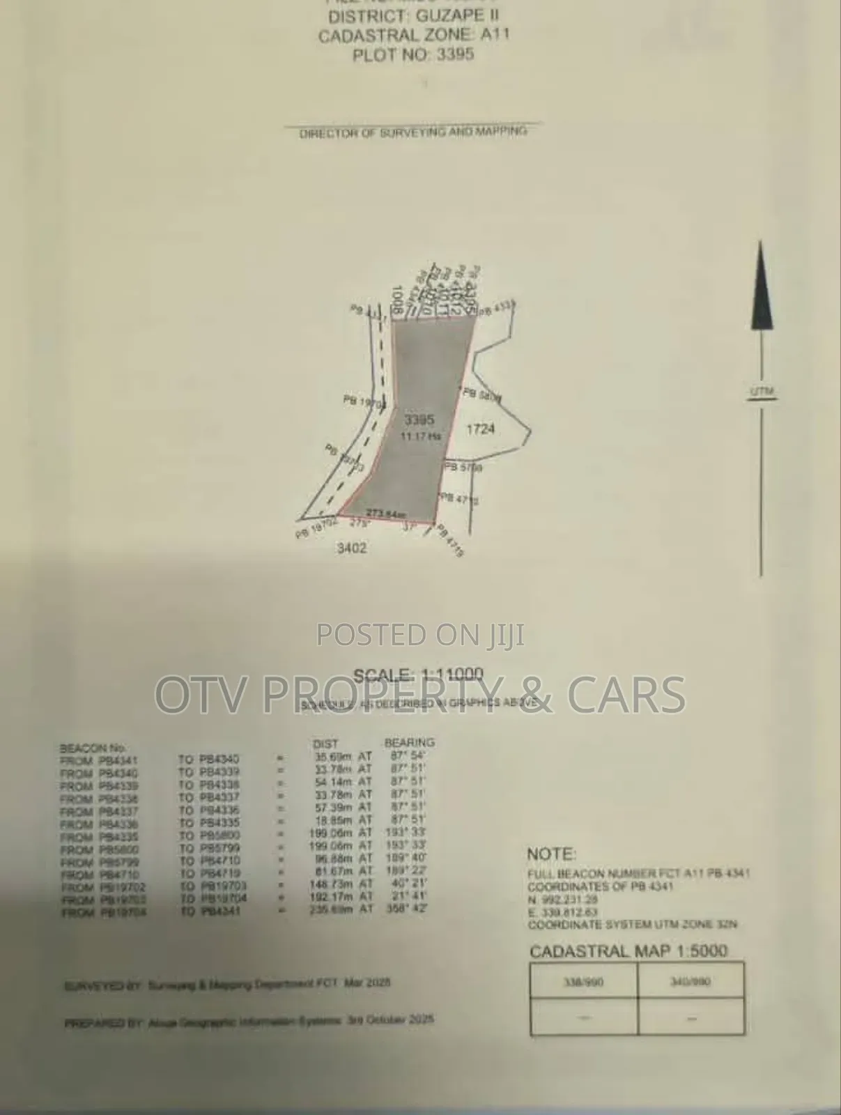 11.7 Hectare of Land for Sale at Guzape 2 in Guzape District