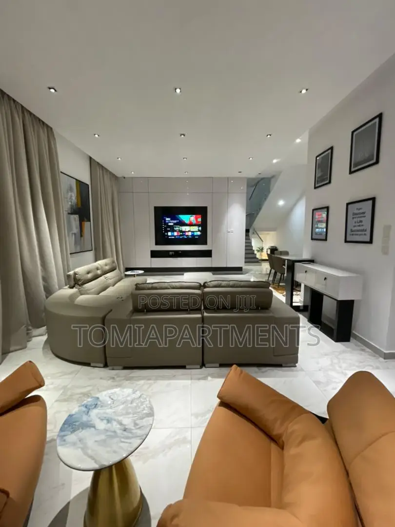 Brand New 4 Bedroom Self Compound Duplex Shortlet With Cinema in Lekki in Ikate