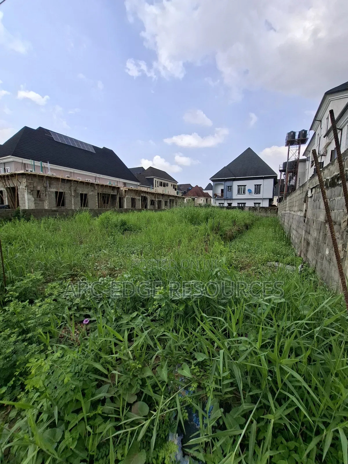 Dry Land With Foundation in an Interlocked Estate in Ago Palace