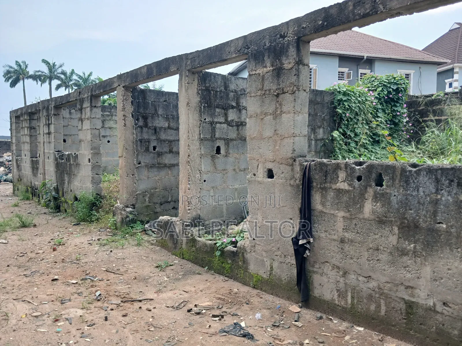 Standard Full Plot With Carcass Building Plus Cofo in a Calm Close in Alagbado