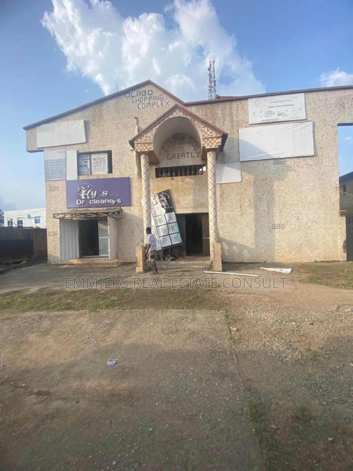 A Commercial Complex Building Facing The Road At Egbeda, Lagos. in Egbeda