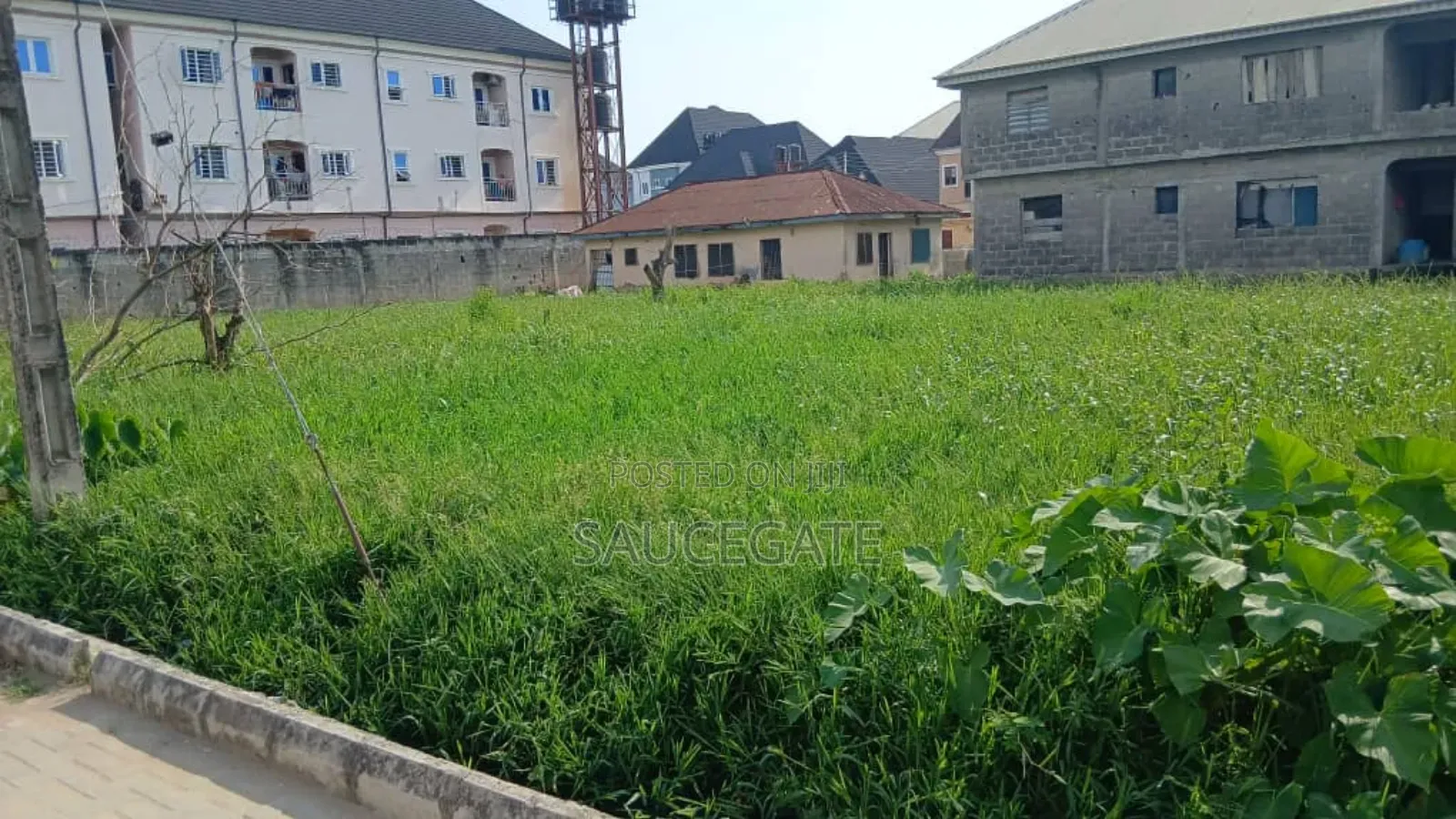 Fenced Plot for Sale at Abuleado With Foundation in Abule Ado