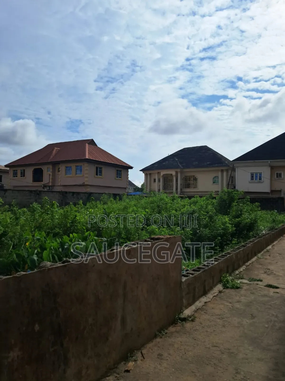 Fenced Plot for Sale at Abuleado With Foundation in Abule Ado