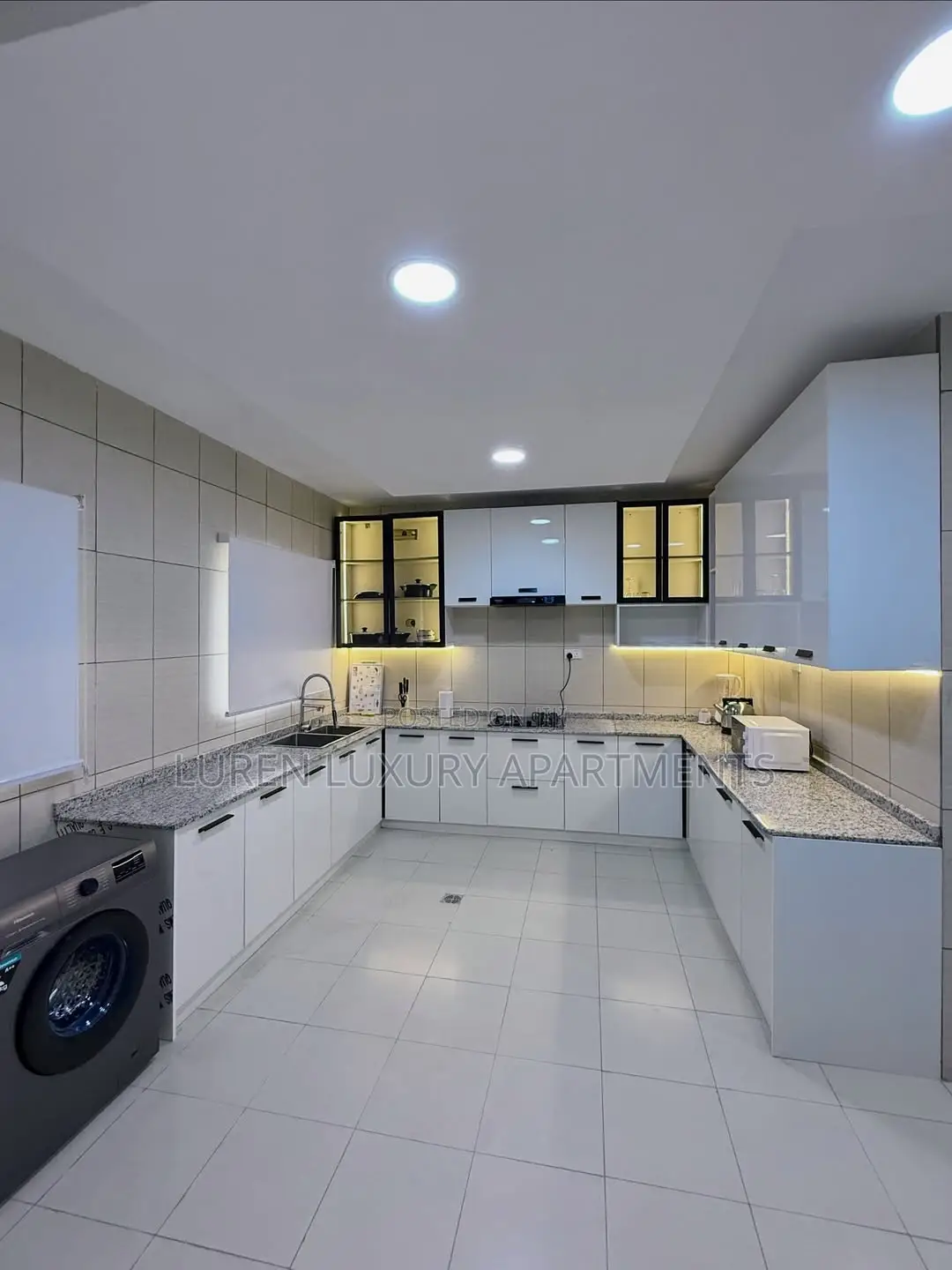 Luxury 2 Bedroom White-Themed Apartment +Pool Gym in Mabushi