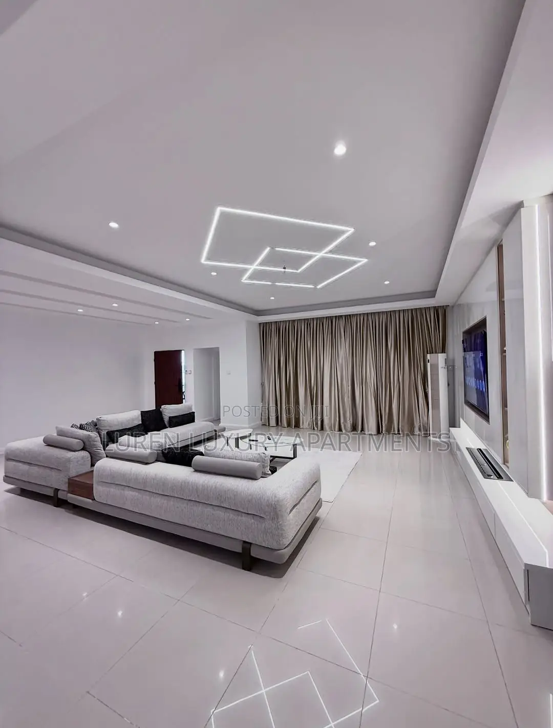 Luxury 2 Bedroom White-Themed Apartment +Pool Gym in Mabushi
