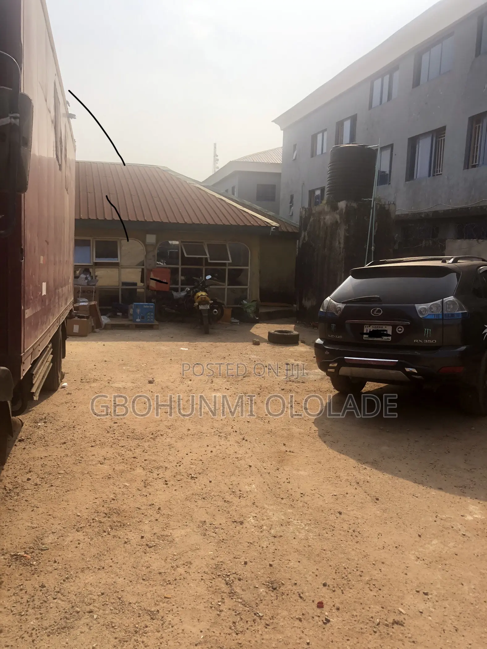2 Plots With a 3-Bed Flat 2 Shops Facing the Major Road at Ginti. in Ijede / Ikorodu