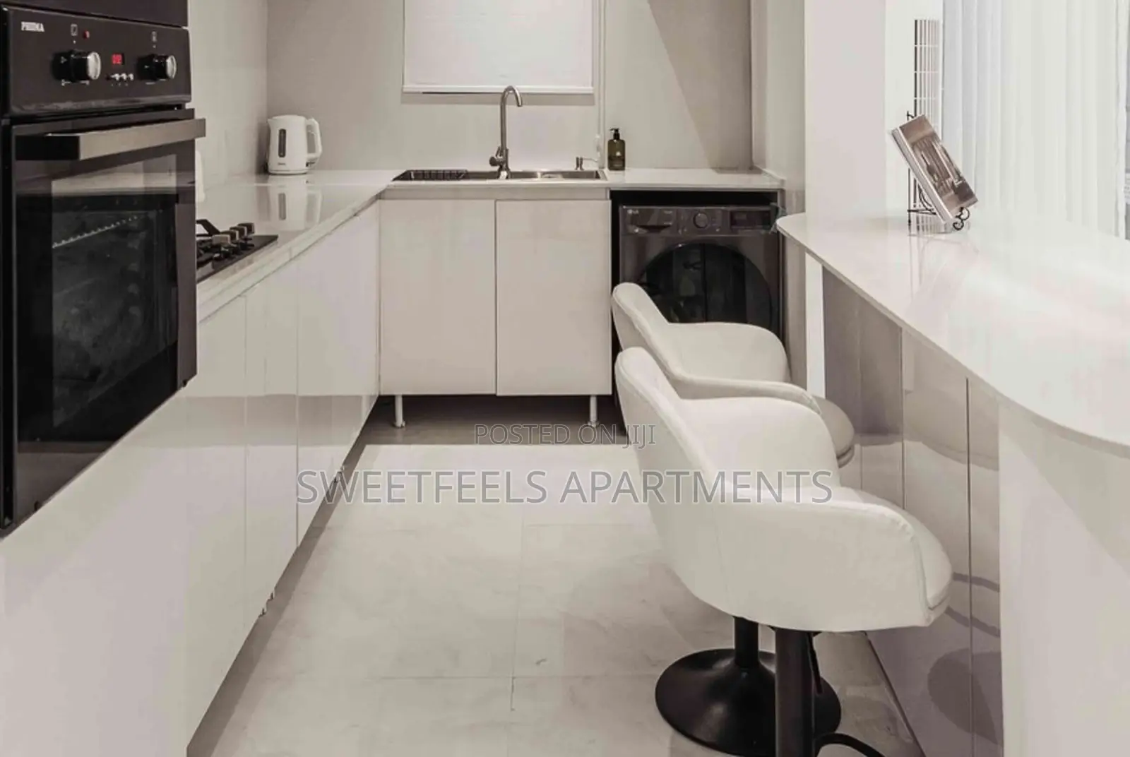 All White Luxury 2 Bedroom Apartment in Ikate