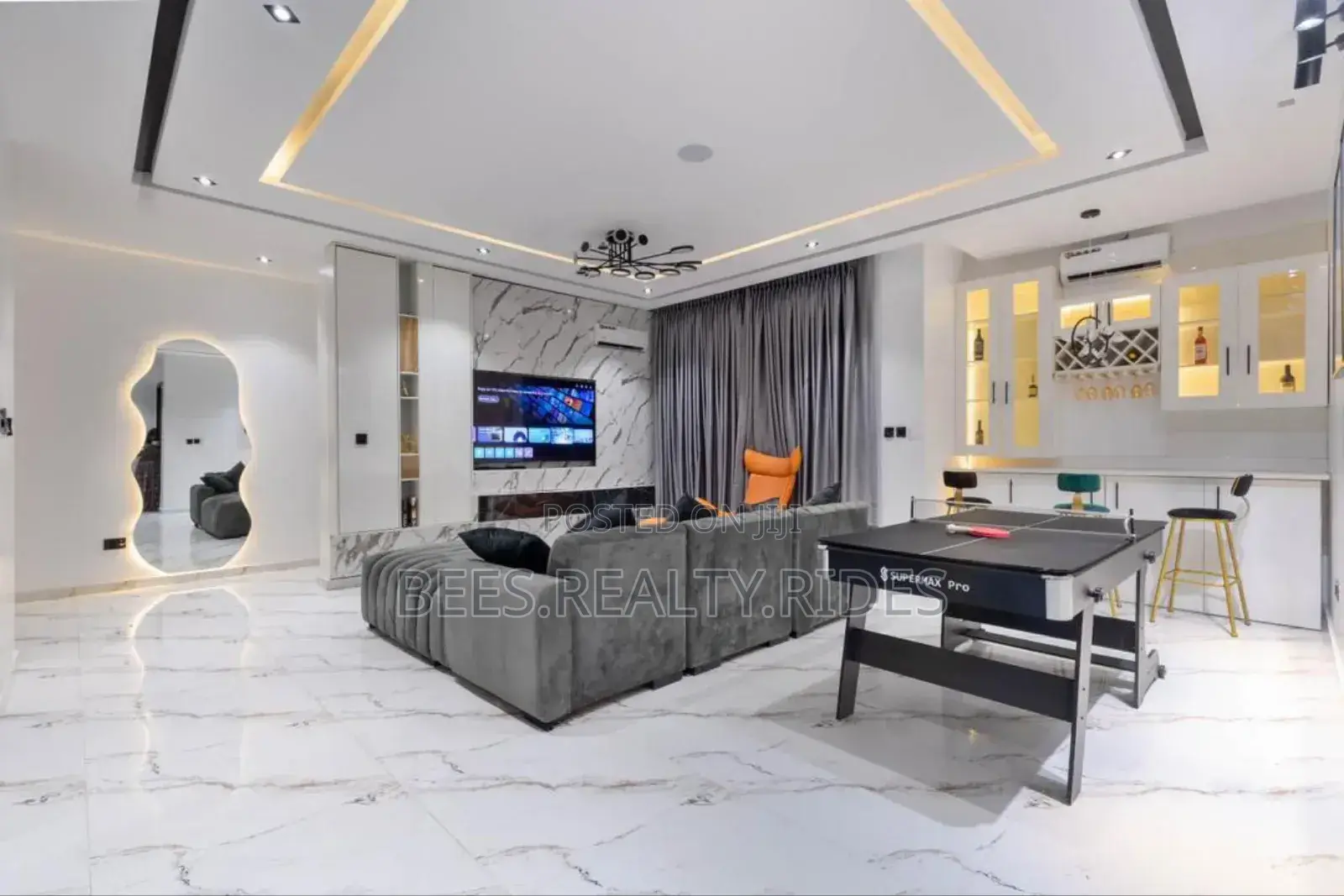 Stress Free 2 Bedroom Apartment With Snooker, Pool, Table Tennis Gym in Ikate