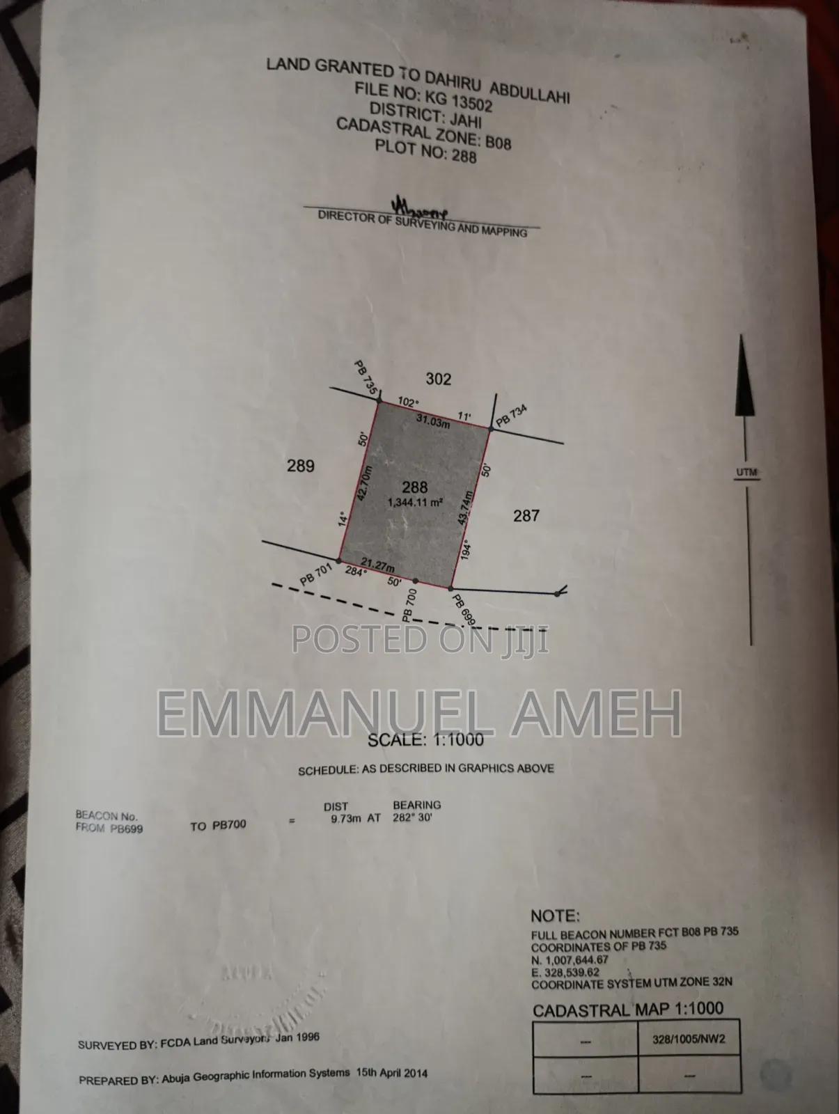À Good and Prestigious Land for Sale in Jahi