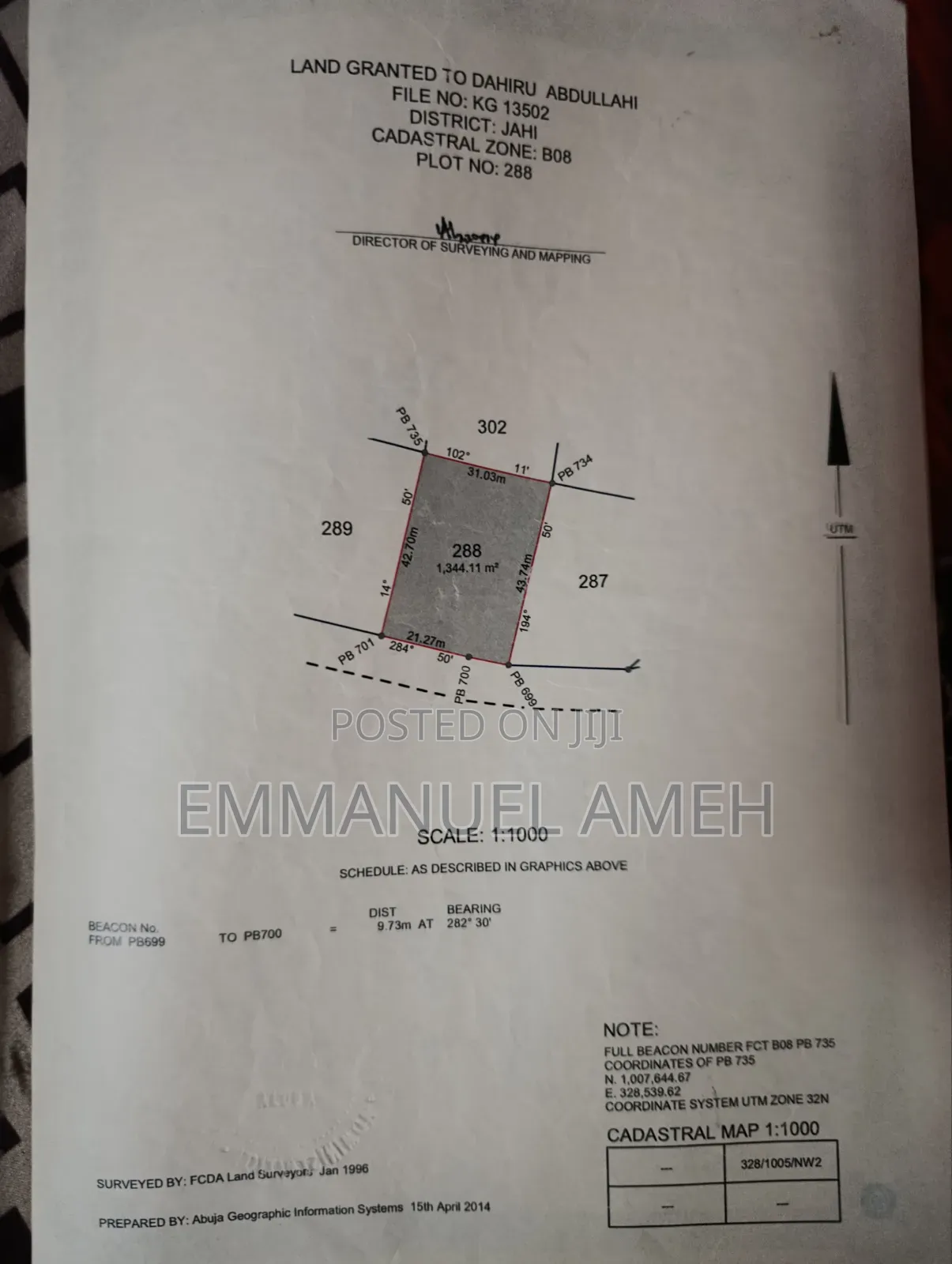 À Good and Prestigious Land for Sale in Jahi