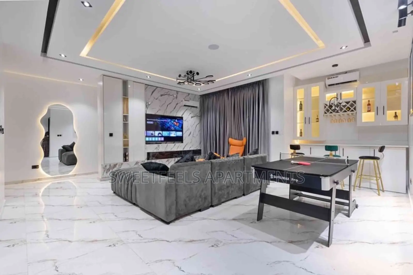 2 Bedroom Apartment With Snooker Board, Table Tennis, Pool and Gym in Ikate