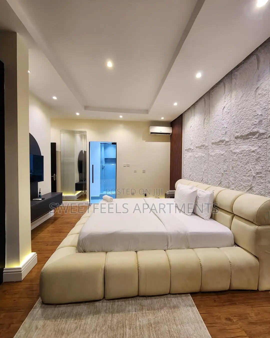 Beige Vibe Luxurious 3 Bedroom Apartment With Swimming Pool and Ps5 in Lekki Phase 1