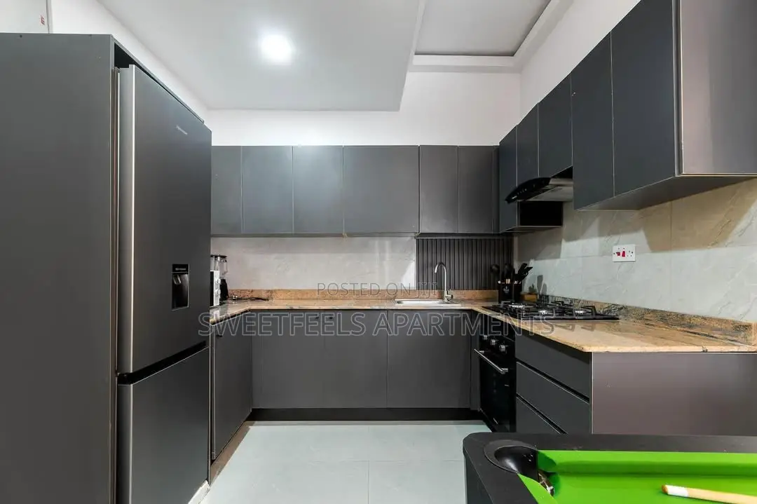 Grey Luxurious 2 Bedroom Apartment With Snooker Board in Lekki Phase 1