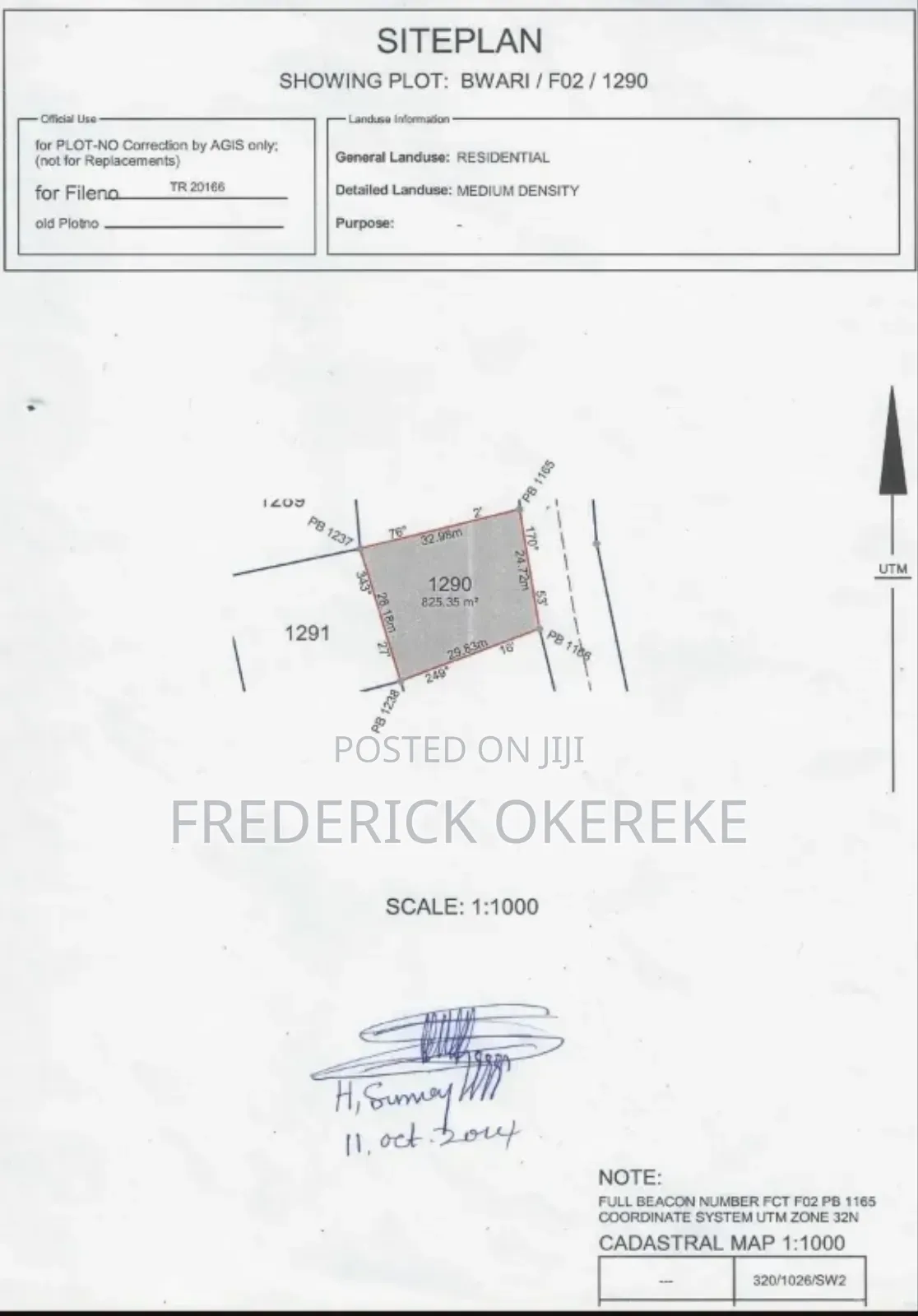 Fenced 825sqm C of O Plot, Opposite Arab Contractors Site, Bwari Abuja in Bwari