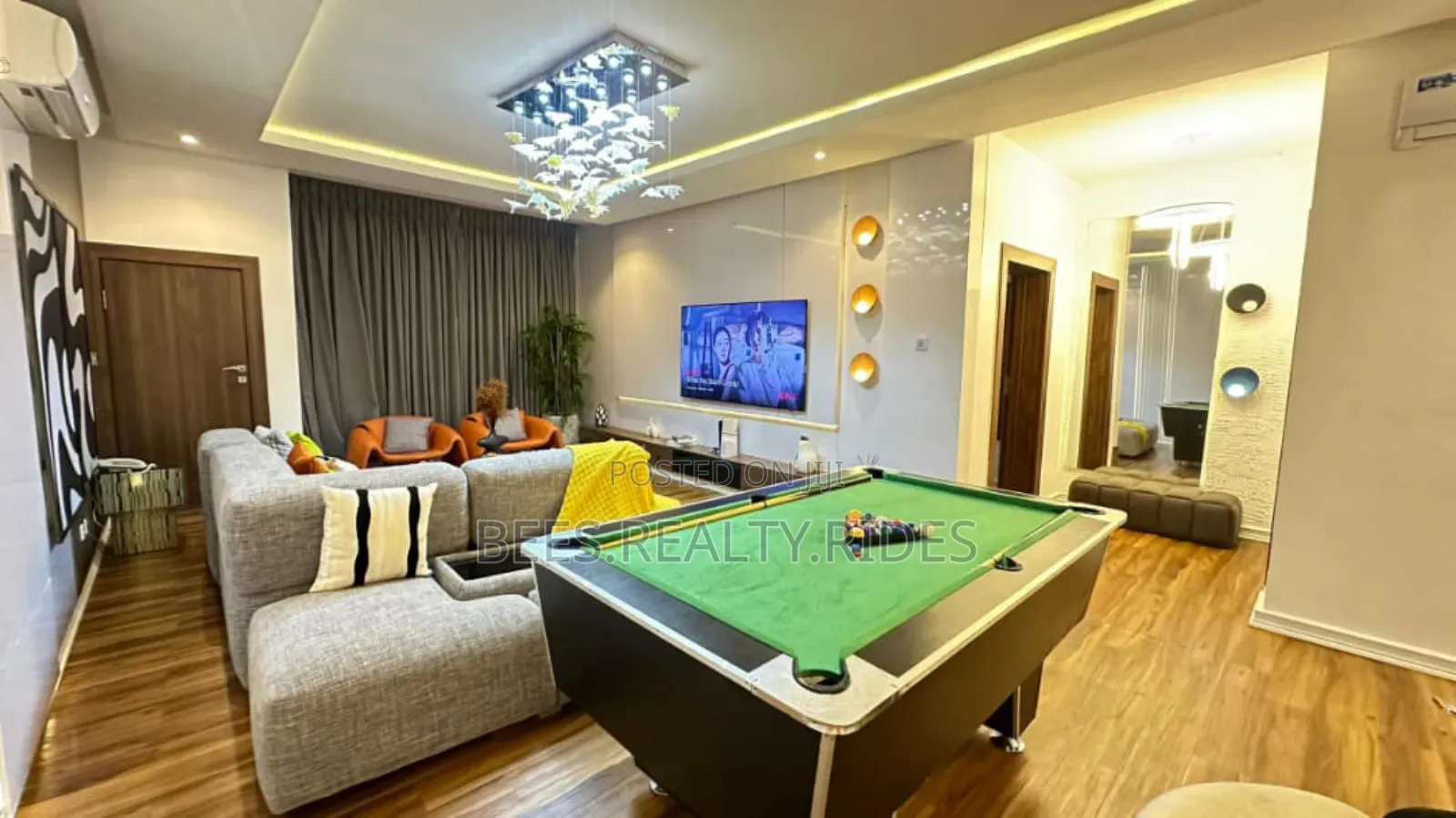 New Luxury 2 Bedroom With a Ps5, Snooker, Gym and a Balcony View in Ikate