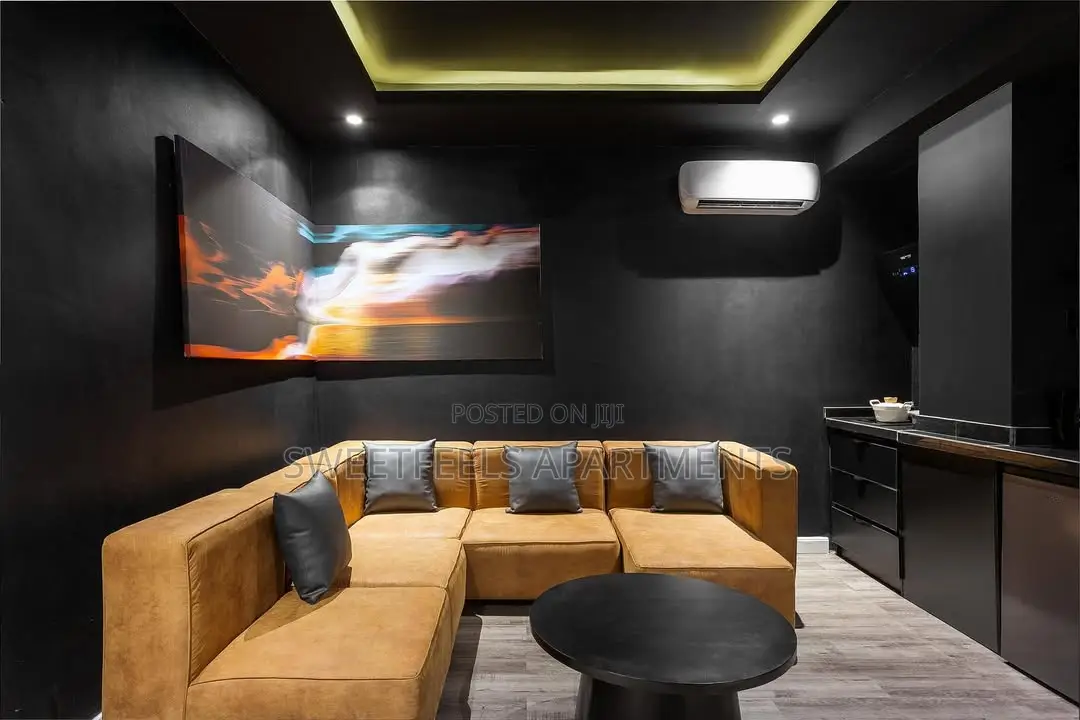 Newly Launched 1-Bedroom Apartment With a Dark / Zen Black Theme in Lekki Phase 1