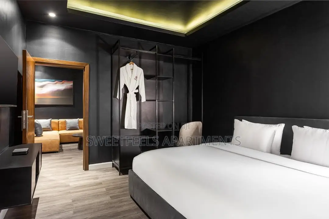 Newly Launched 1-Bedroom Apartment With a Dark / Zen Black Theme in Lekki Phase 1
