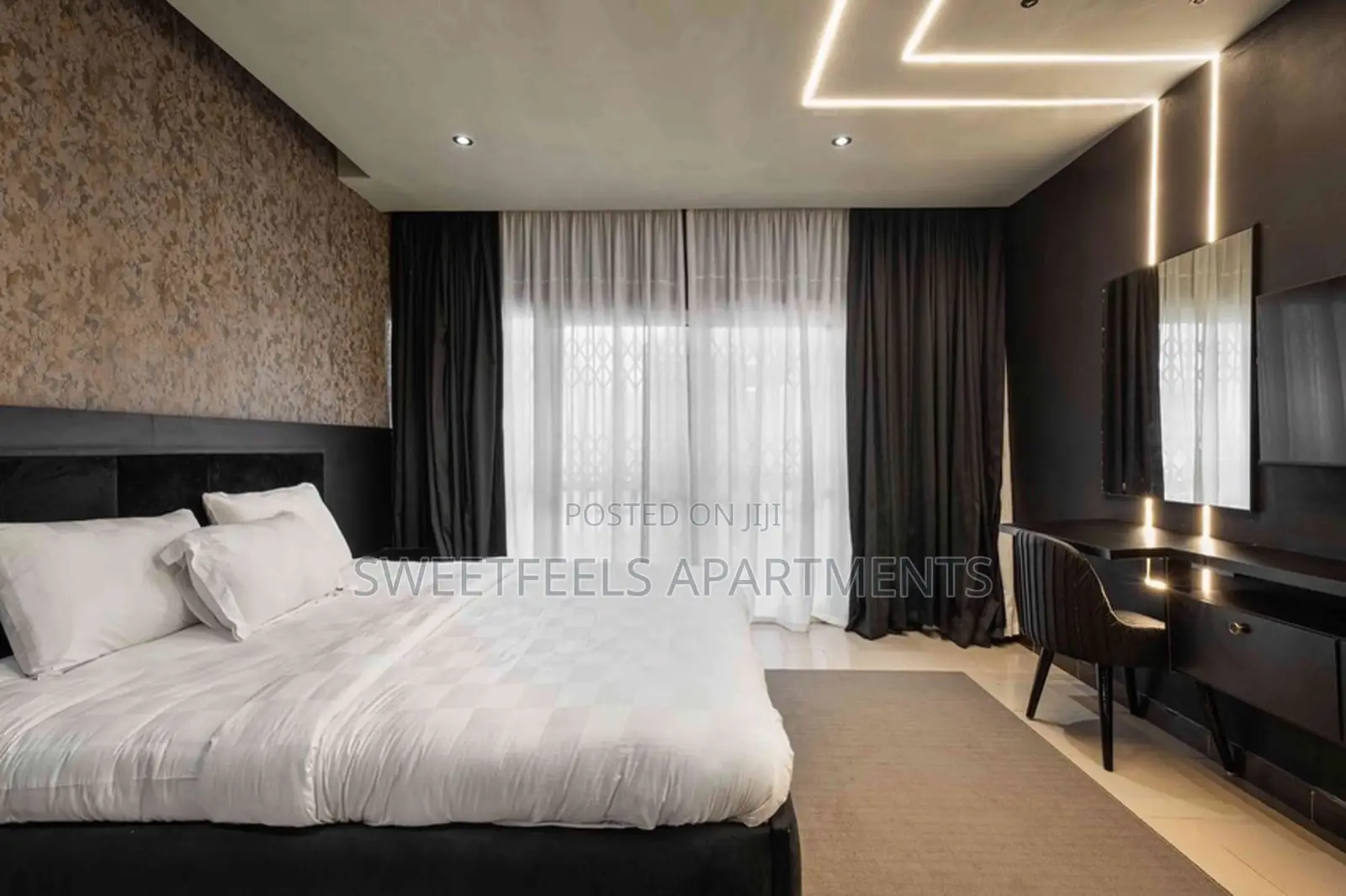 Dark Themed Cozy- 2 Bedroom Apartment in Ikoyi S.W