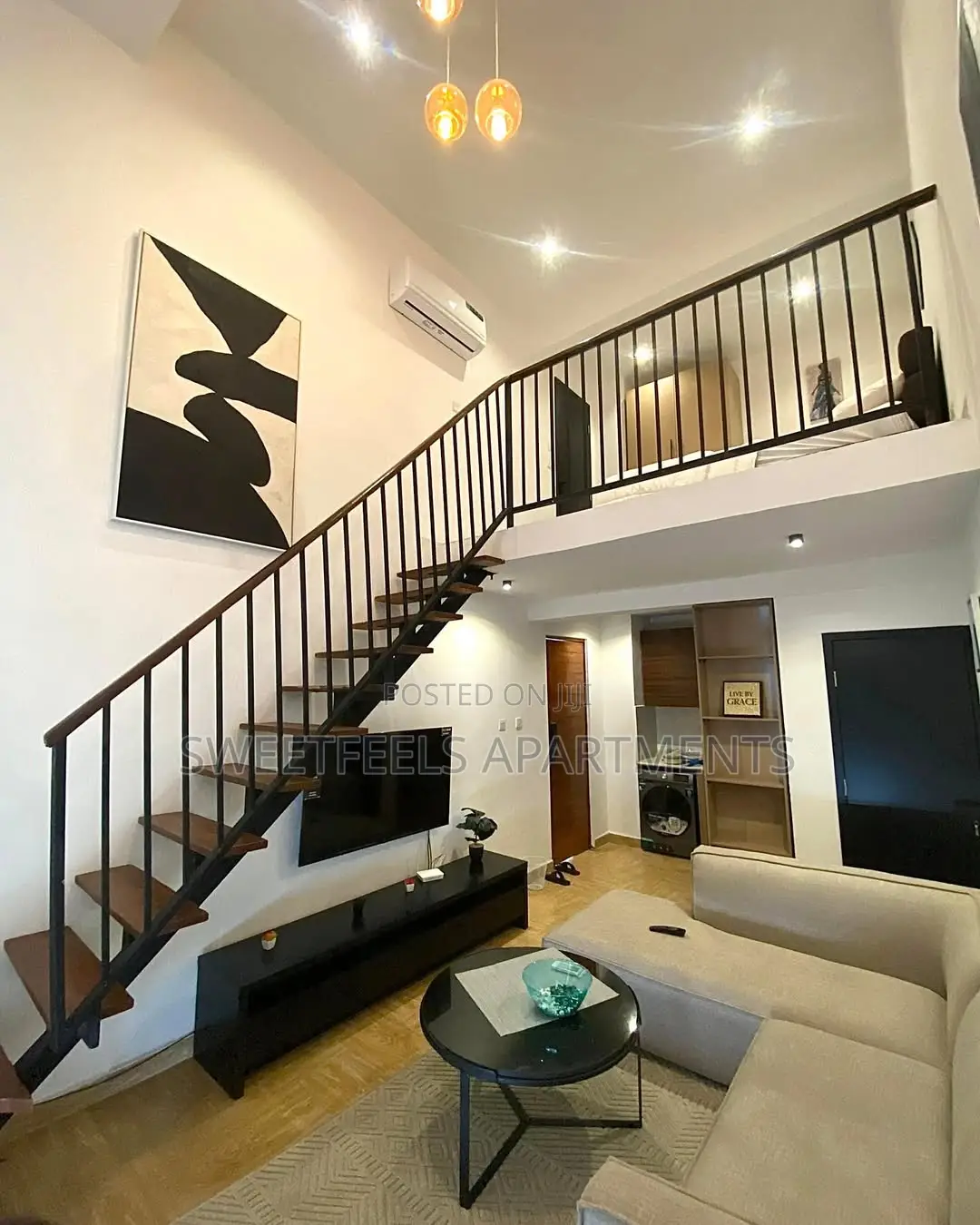 Crystal 
Fully Serviced Studio Loft Bedroom Apartment in Sabo / Yaba
