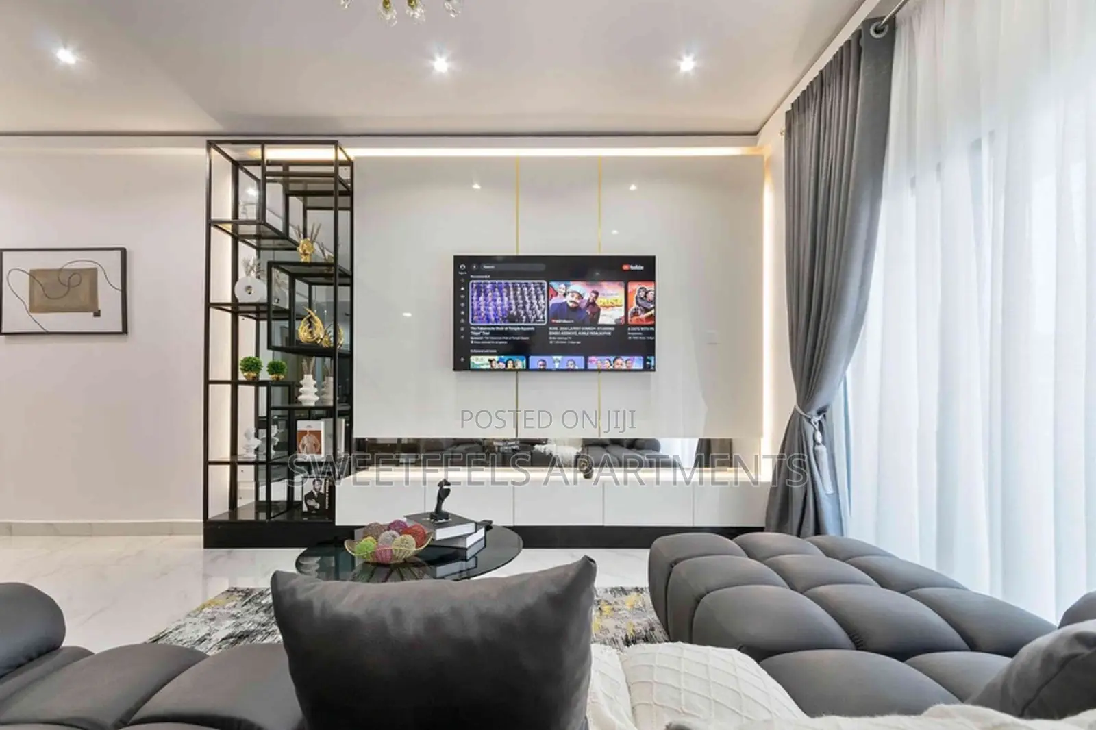 Grey Unit 2 Bedroom Apartment in Lekki Phase 1