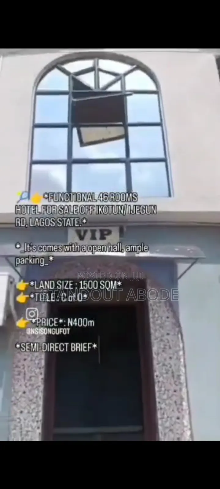 Functional 46 Rooms Hotel for Sale in Ijegun in Ijegun