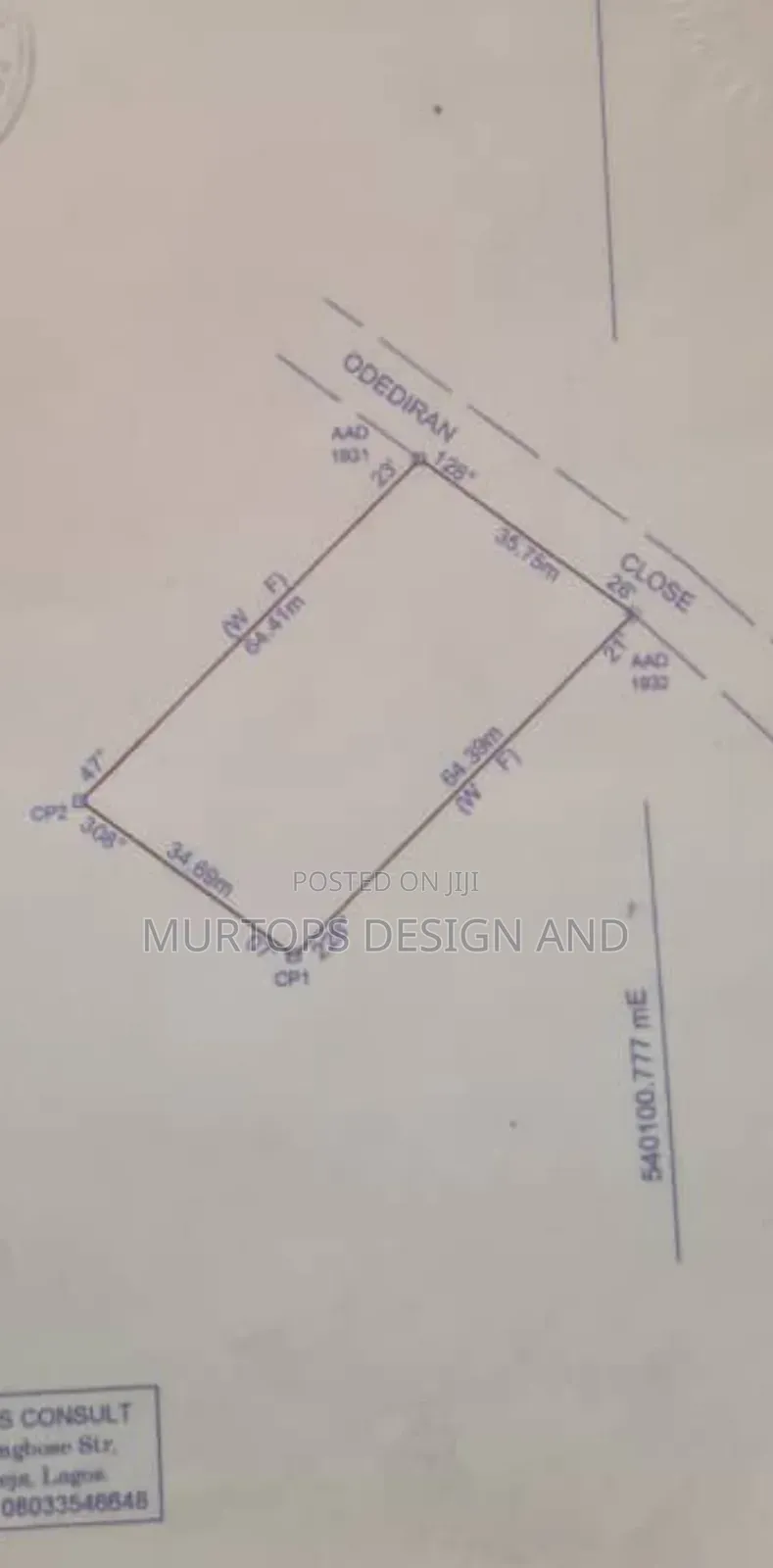 1,100sqm of Land With C of O for Joint Ventures Off Opebi Ikeja. in Opebi
