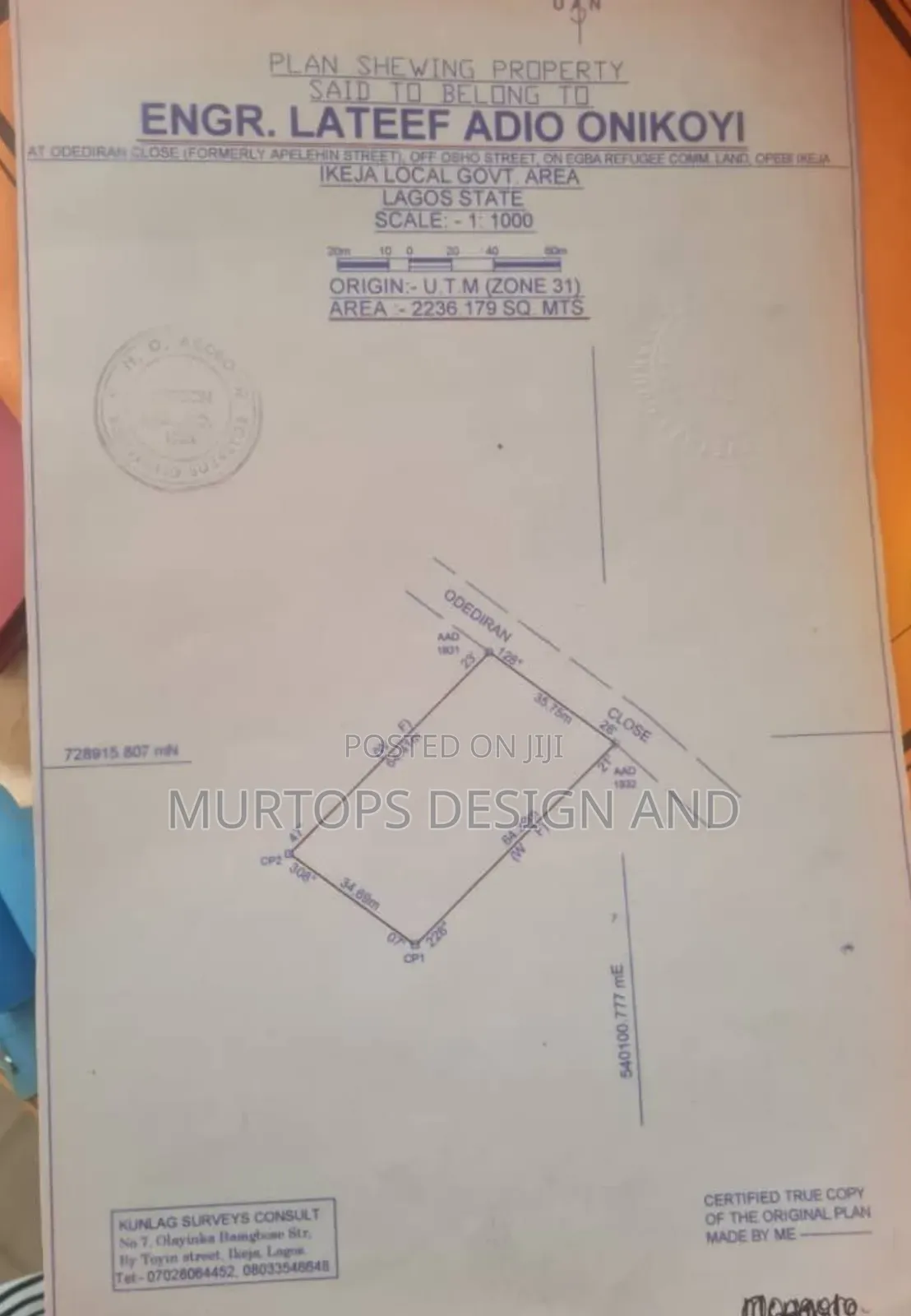 1,100sqm of Land With C of O for Joint Ventures Off Opebi Ikeja. in Opebi
