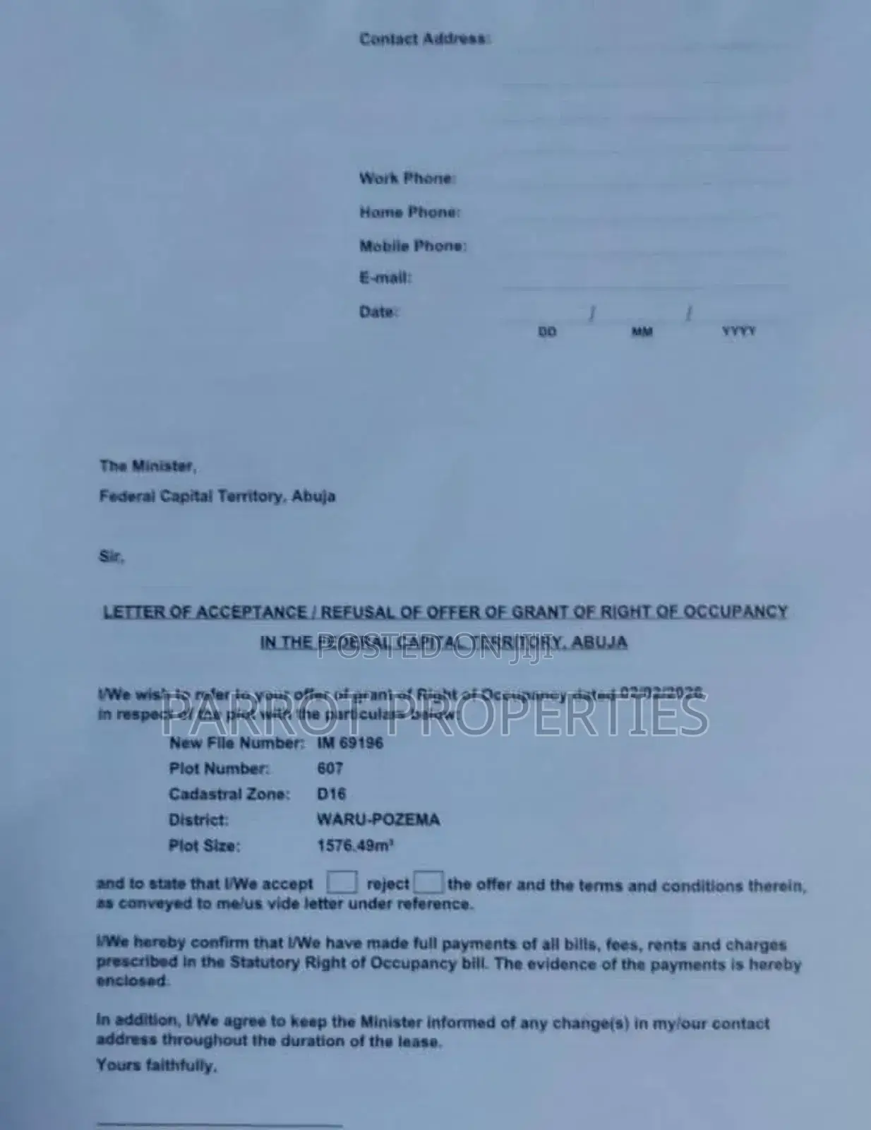 Land for Sale in Apo District