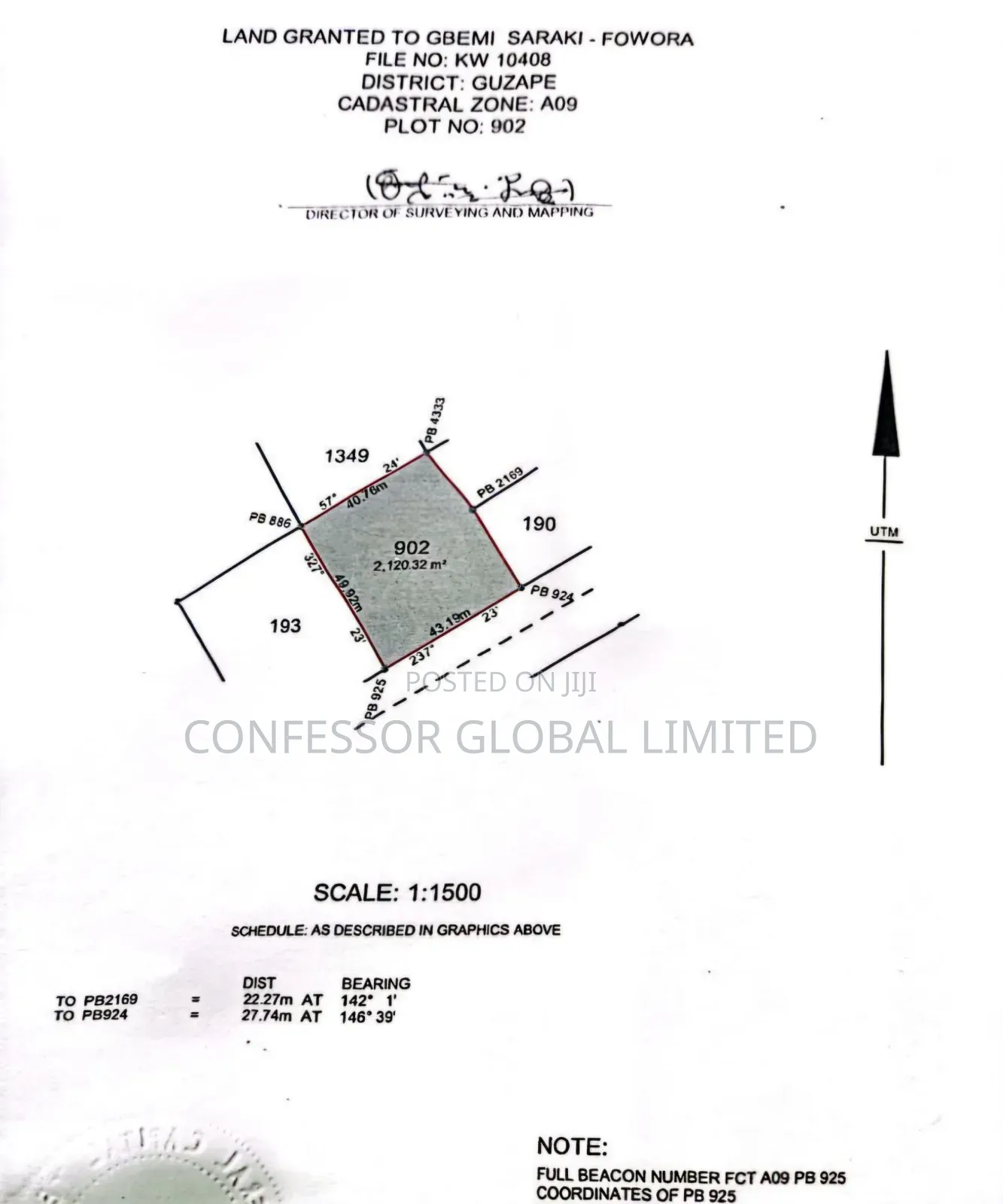 2120.32sqm of Residential Land in Guzape Main Abuja in Guzape District