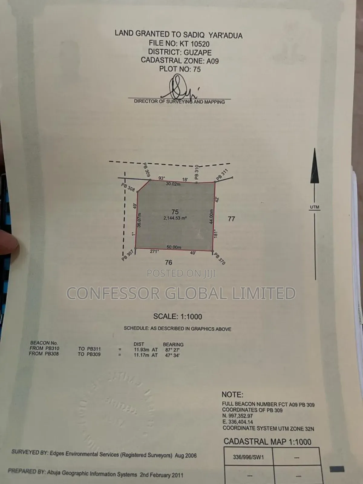 2144.53sqm of Residential Land in Guzape Main Abuja in Guzape District