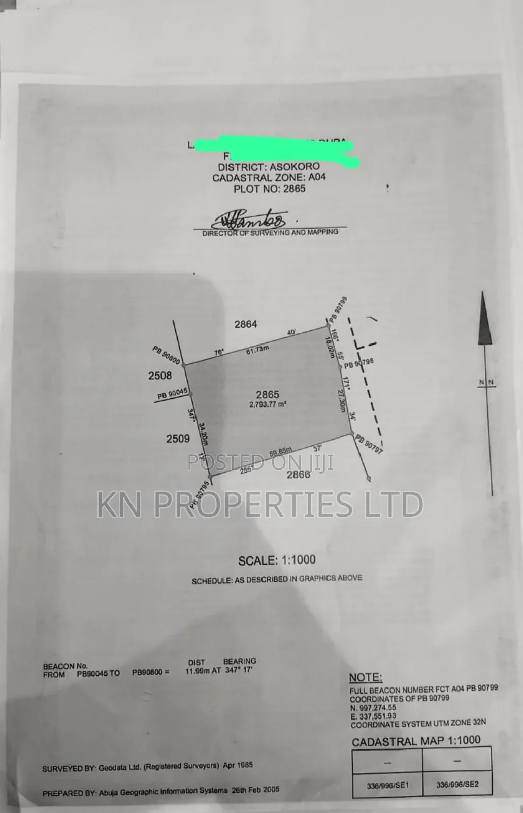 For Sale Land in Asokoro