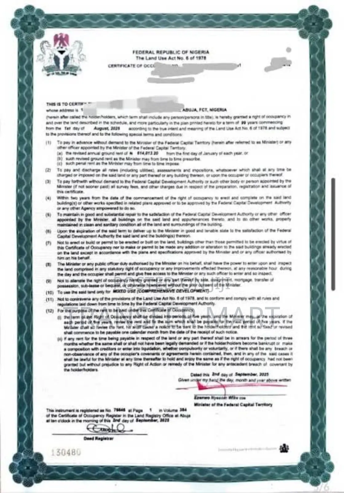 Size: 1.5 Hectares • Title: Fcda C of O R of O in Maitama