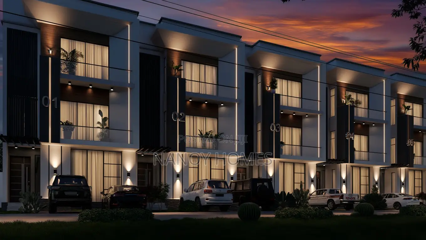 200sqm Plot for 4 Bedroom Terrace Duplex Kapital Villa Guzape District in Guzape District