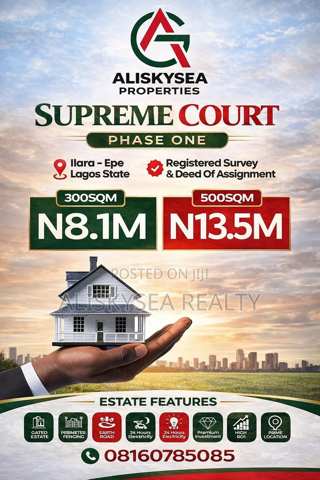 Land for Sale – Epe (Beside Augustine University, Ilara-Epe) in Epe