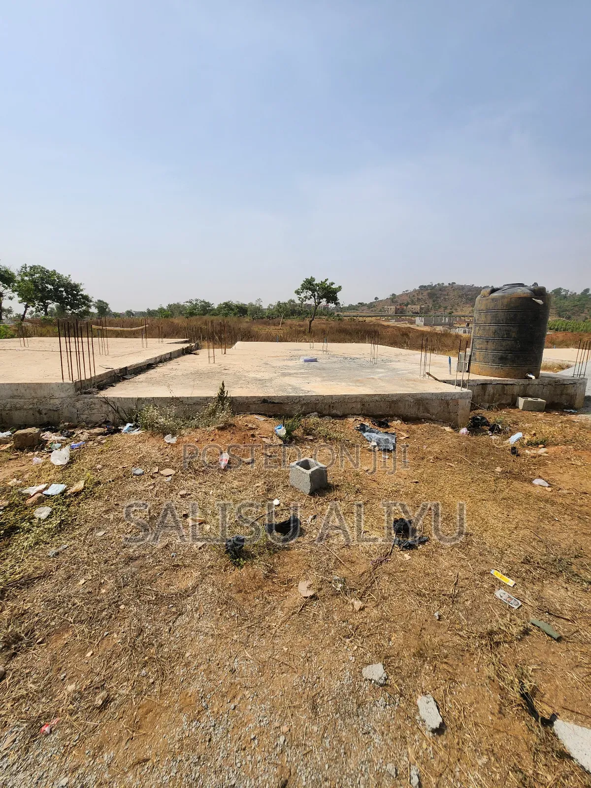 Semi-Detached Duplex Land With Dpc(Foundation Level), on a Tarred Road in Life Camp