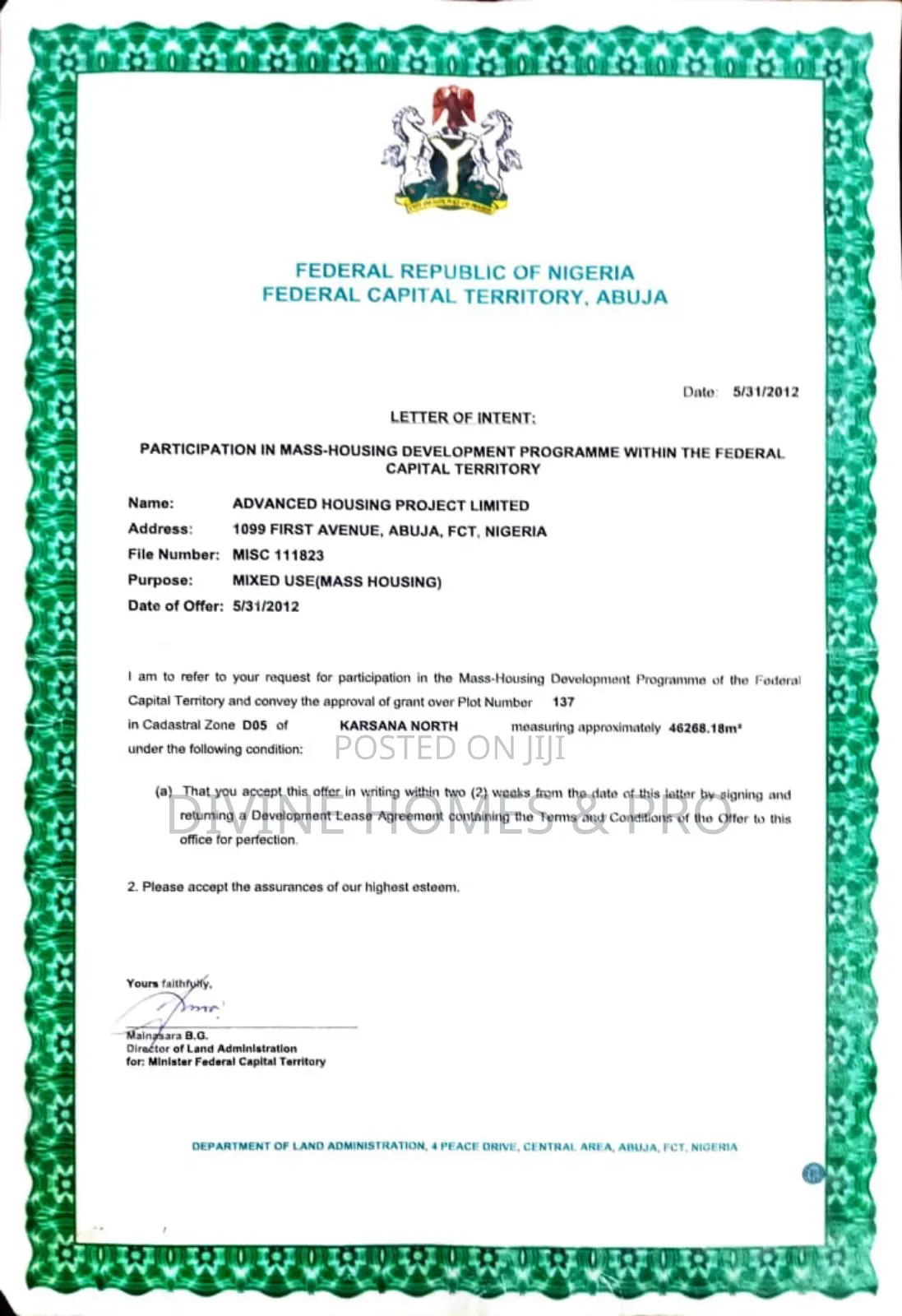 Distress Residential Plot of Land in Gwarinpa