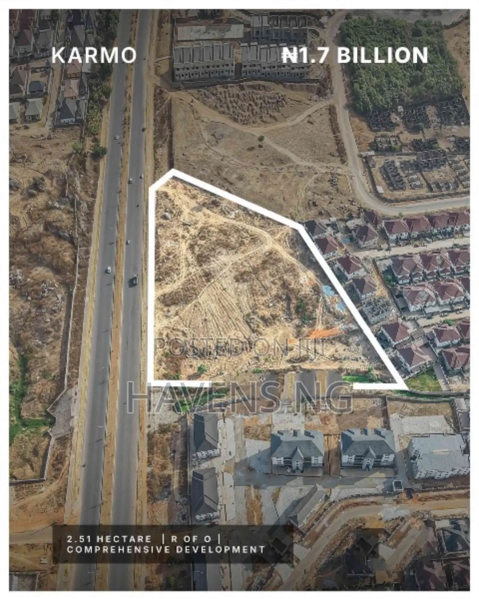 Karmo • 2.51 Hectares (25,100 Sqm) • ₦1.7 Billion • Rofo in Karmo