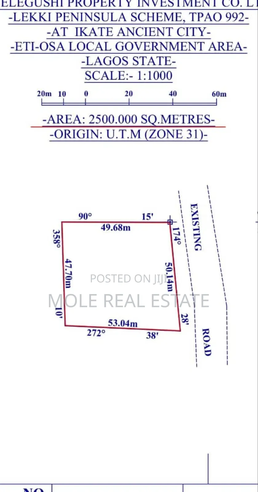 2500sqm Off Freedom Way Leki Joint Venture ( Jv) in Lekki Phase 1