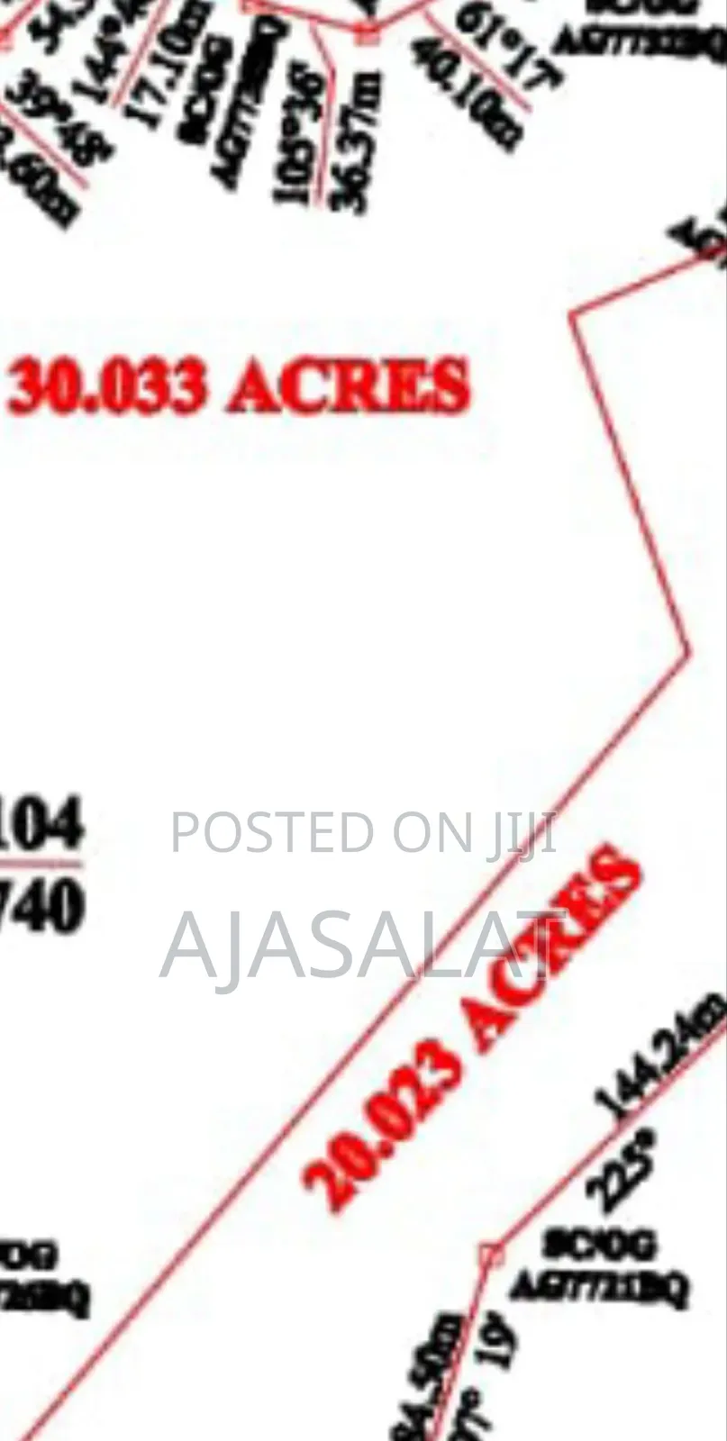 30 and 20 Acres of Land Four Sale in Obafemi-Owode