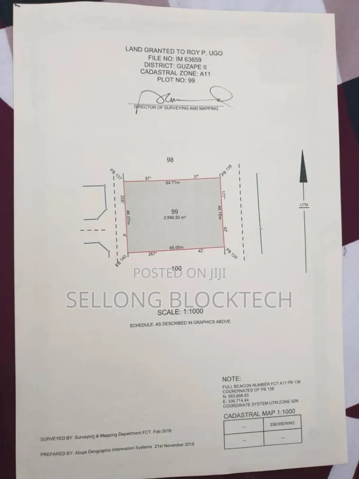 Land of Size 2990 SQM in Guzape District