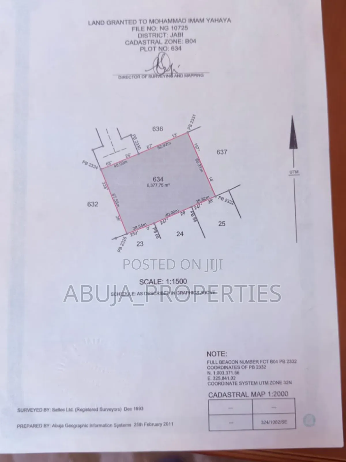 For Sale | 6,377sqm Commercial Plot in a Strategic Location in Jabi