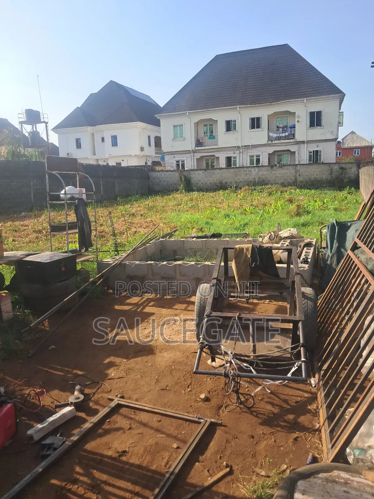 Dry Fenced Land for Sale at Abuleado Stone Water Gate in Abule Ado