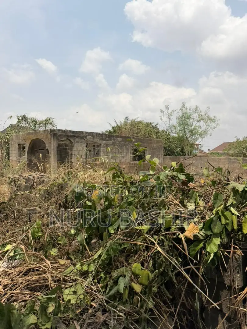 Fenced and Gated 2 Plots of Land With an Uncompleted 4bed Bungalow in Akala Express